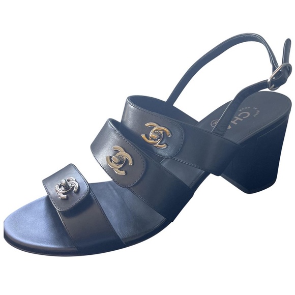 LEATHER CHANEL SANDALS - Picture 1 of 4